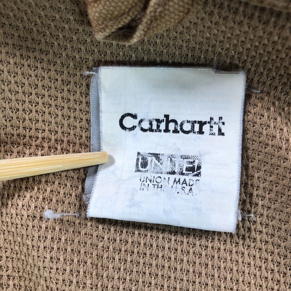 Vintage Carhartt Jacket Mens Large Brown J131 Canvas Hooded Workwear Made In USA - Picture 8 of 12